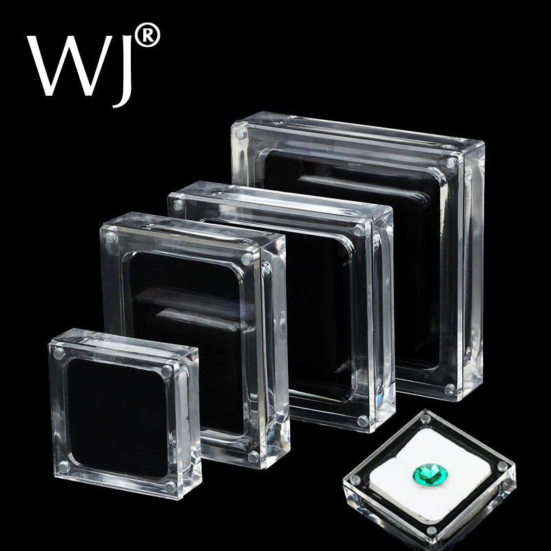 Gem Top Glass Display Case Jewelry Holder Organizer Shop Accs Supplies 