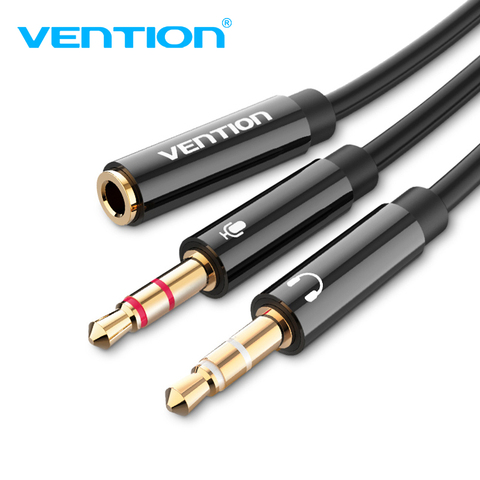 Vention Headphone Splitter Earphone Adapter Audio 3.5 Female to 2 Male Jack 3.5MM Mic Y Splitter Headset to PC Adapter Aux Cable ► Photo 1/6