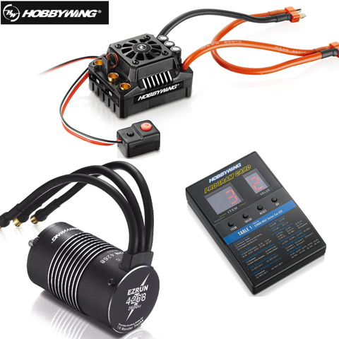 Hobbywing EzRun Max8 v3 150A Waterproof Brushless ESC T / TRX Plug + 4268 KV2600 Motor +LED Programing for 1/8 RC Car Truck ► Photo 1/6