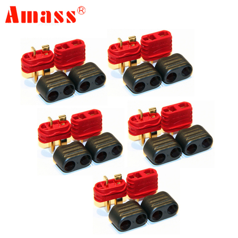 5pair/lot Amass new slip sheathed T plug connector 40A high current multi-axis fixed-wing model aircraft ► Photo 1/5