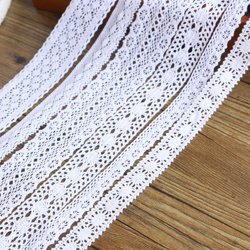 4cm 5yards/lot Cotton Lace Trims Sewing Beige Ribbon for Home Curtain DIY  Handmade Patchwork Cotton
