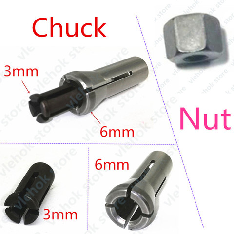 Iron Chuck Cap replace for Makita GD0600 906 763620-8 3mm 6mm 763627-4 GD0603 GD0601 collet nut Power Tool Accessories Electric ► Photo 1/2