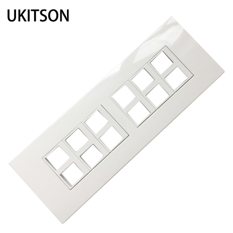 12 Ports Keystone Wall Plate 118 Type Frame Oulet White Color ► Photo 1/3