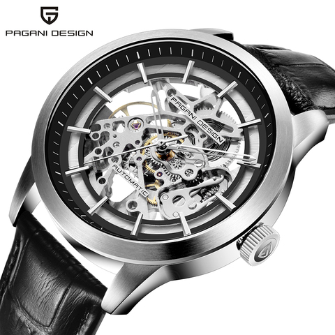 PAGANI DESIGN Brand Hot Sale 2022 Skeleton Hollow Leather Men's Wrist Watches Luxury Mechanical Male Clock New Relogio Masculino ► Photo 1/6