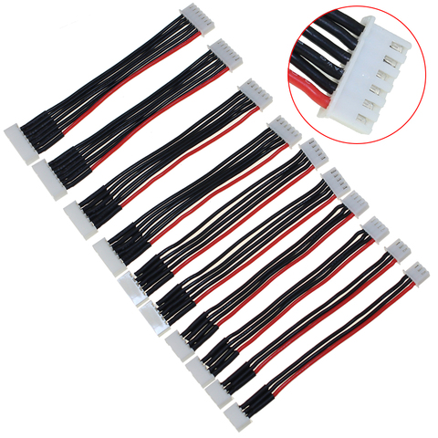 10PCS Lipo Battery Balance Charger Cable 11CM 2S 3S 4S 5S 6S 22AWG Cable Soft Silicon Wire Plug For IMAX B3 B6 ► Photo 1/5