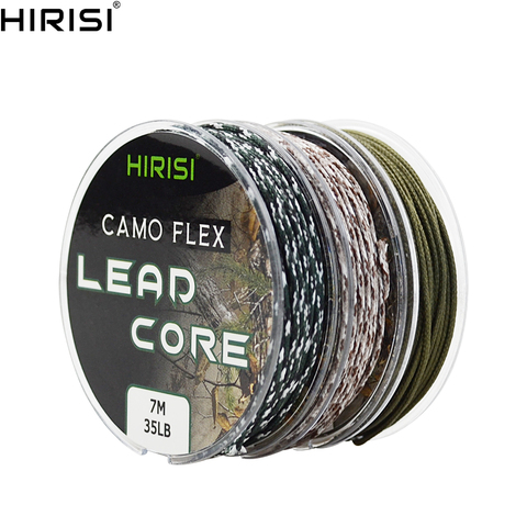 35LB 7M Leadcore Carp Fishing Tackle Line Make Carp Hair Rigs 3 Color Braided Lead Line ► Photo 1/6