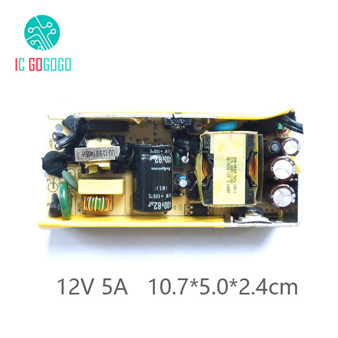 AC-DC 12V 5A Switching Power Supply Module Circuit Board DC Voltage Regulator For Monitor LCD 5000MA 110V 220V 50/60HZ SMPS Mode ► Photo 1/6