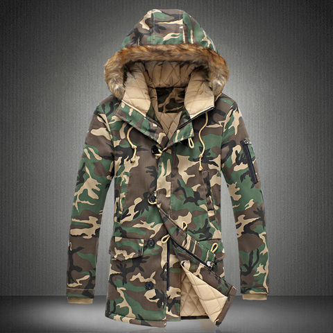 2022 New Brand Winter Men Thick Camouflage Jacket Men's Parka coat Male Hooded Parkas Jacket Men Military Overcoat ► Photo 1/6