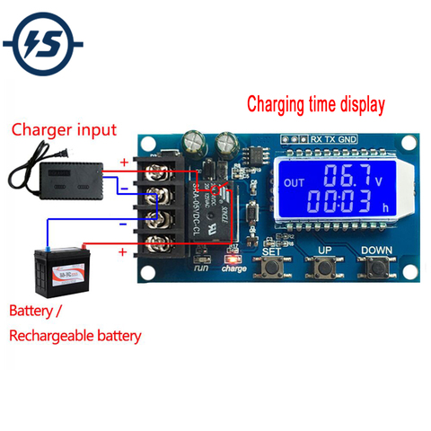 10A 6-60V Battery Charge Controller Protection Board Lithium LCD Display Integrated Circuit Overcharge Protection Control Module ► Photo 1/6