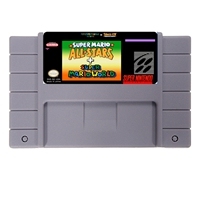 Save File Super Marioed All Stars + Super Marioed World   NTSC 16 Big Gray Game Card For USA Version Game Player ► Photo 1/1