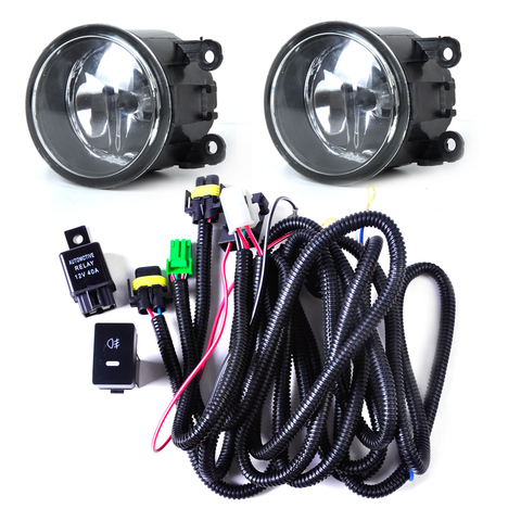 CITALL Wiring Harness Sockets Switch + 2x H11 Fog Lights Lamp 4F9Z-15200-AA Kit for Ford Focus Mustang Honda CR-V Nissan Sentra ► Photo 1/6