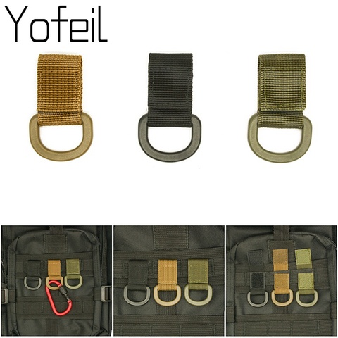 Molle Webbing Backpack Clips Ribbon Buckle Attach D-Type Hanging Ring  Keychain