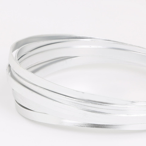3m/piece (5mm width 1mm thickness) Flat aluminum wire Aluminum crafts materials aluminium metal necklace Bracelet jewelry making ► Photo 1/2