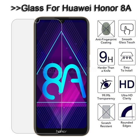 2PCS Honor 8A Glass Screen Protector Cover Tempered Glass For Huawei Honor 8A JAT-LX1 JAT LX1 8 A Honor8A Protective Glass Film ► Photo 1/6