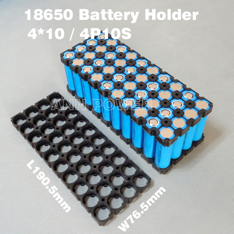 4*10 18650 battery holder ( integrated, not stitching) Used for 4P10S 36V 10ah li-ion battery Pack electric bike battery bracket ► Photo 1/3