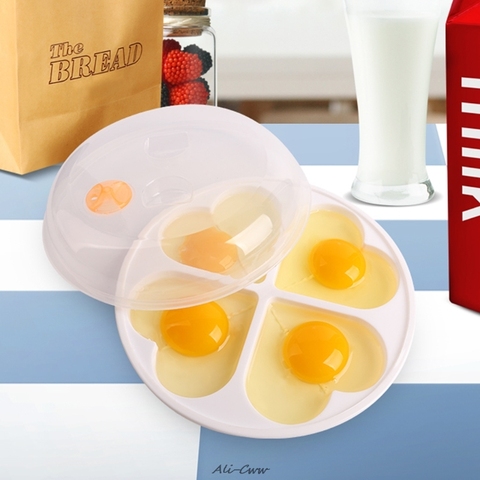 Microwave Egg Cooker Love Heart Shaped Mold Boiler Dish Kitchen Cooking Tool ► Photo 1/6
