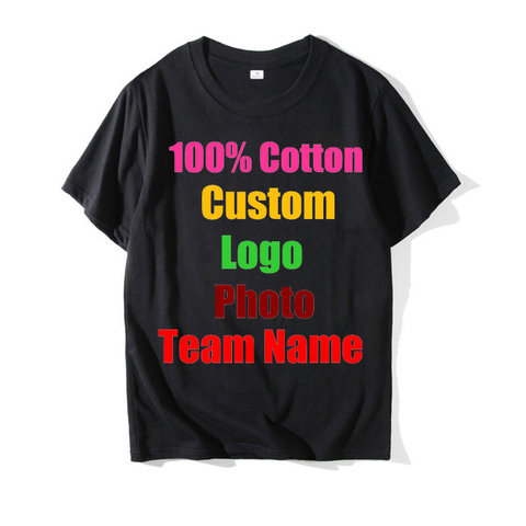 2022 Unisex Custom Logo Printed Personalized Men T-shirt Customized Solid Color Text Photo  Apparel Advertising Tshirt ► Photo 1/6