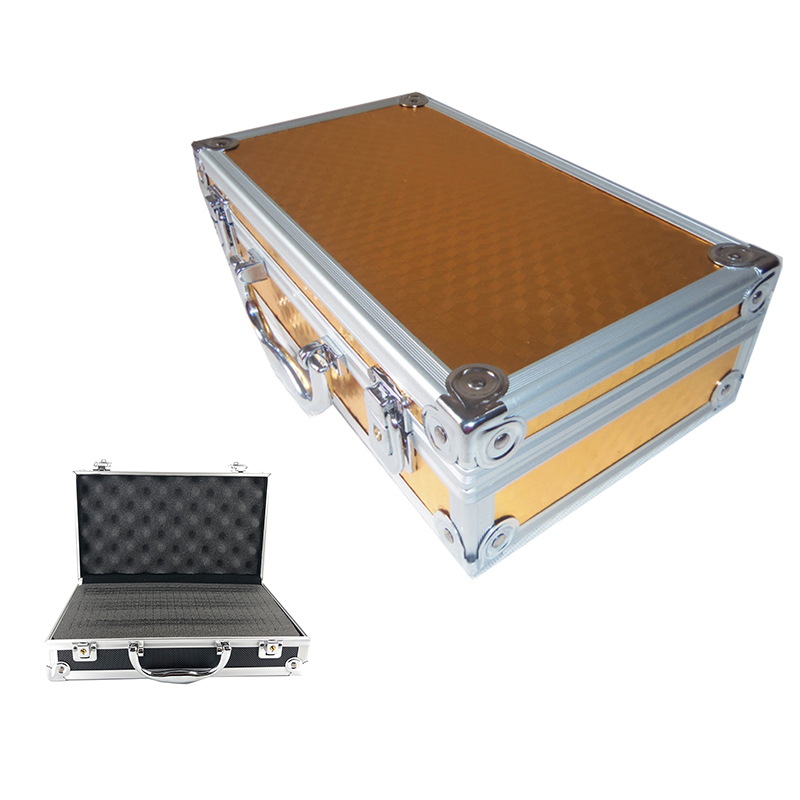 Portable Instrument Storage Box With Sponge Lining 30x17x8cm Aluminum Tool Case