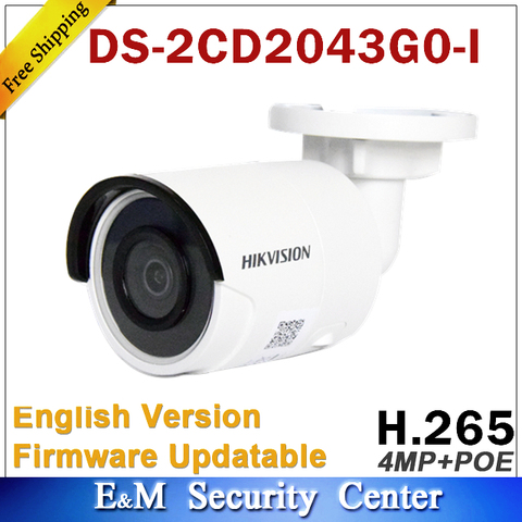 Original english Hikvision DS-2CD2043G0-I replace DS-2CD2042WD-I 4MP POE Network Bullet Surveilliance CCTV IR Camera Security ► Photo 1/1