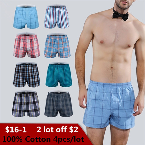 Men's Soft Cotton Underwear Print Boxers Loose and Comfortable Arrow Pants  