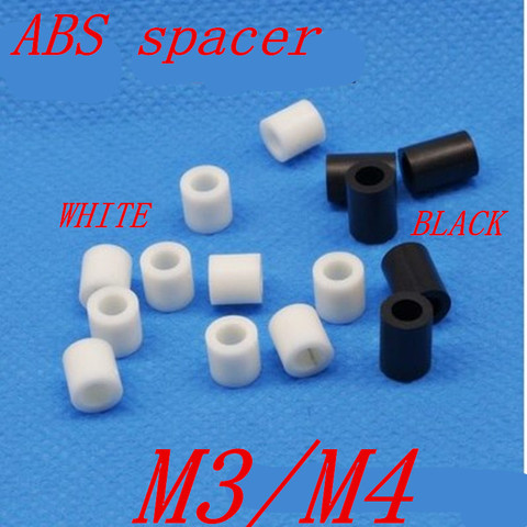 50pcs M3 M4 m5 m6 white or black ABS Rround spacer standoff White Nylon Non-Threaded Spacer Round Hollow Standoff Washer ► Photo 1/1