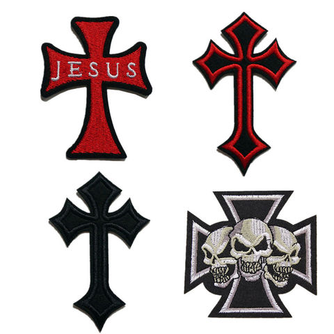 Gothic Sew On Iron On Patch Embroidered Badges Bags Hat Jeans Applique CraftCF 
