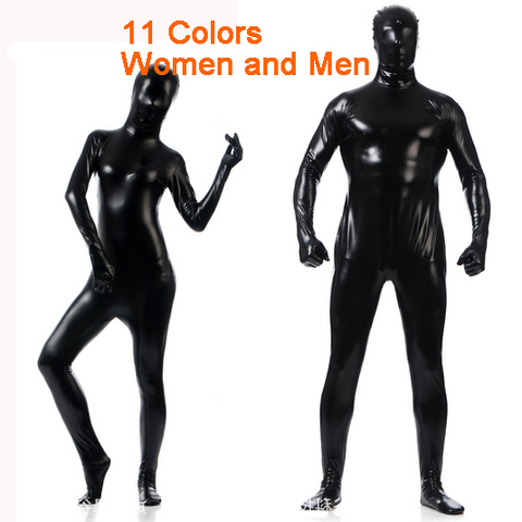 Black Spandex Zentai Full Body Skin-tight Jumpsuit Adults Suit Bodysuit  Costume For Mens Unitard Lycra Dancewear 