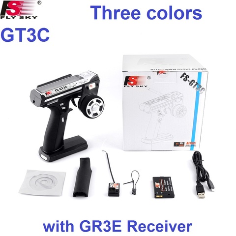 FlySky GT3C FS-GT3C 2.4GHz 3-Channel Transmitter with GR3E Receiver For RC Cars Boat ► Photo 1/5