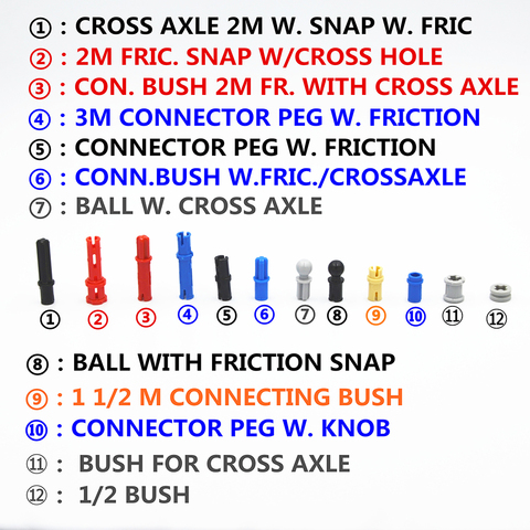 Building Blocks MOC Technic Parts TECHNIC Pins & Bushs compatible with lego for kids boys toy ► Photo 1/6