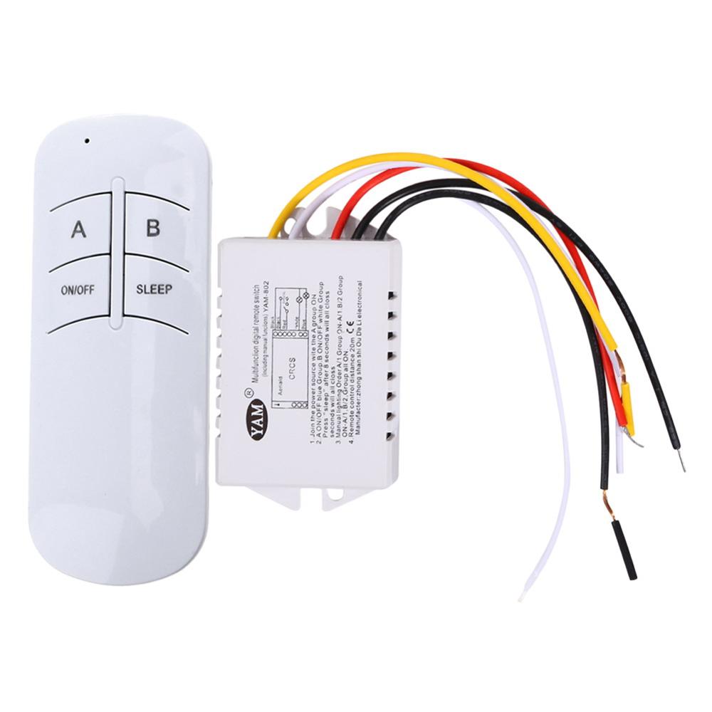 1/2/3/4 Way 220V Wireless Remote Control Switch Light Lamp Receiver  Transmitter