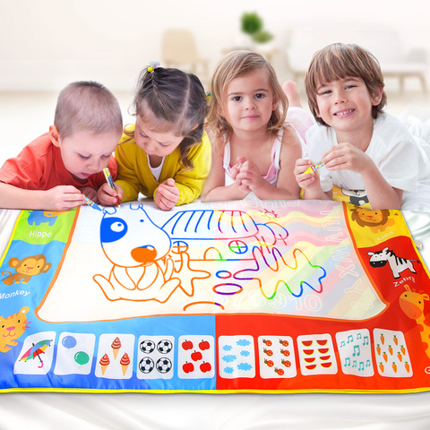 Big Size Water Drawing Mat Rug with Magic Pen Painting Board Kids Carpet Painting Training Educational Toys Gift for Kids ► Photo 1/6