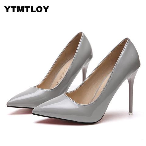 Plus Size 34-44 HOT Women Shoes Pointed Toe Pumps Patent Leather Dress High Heels Boat Shoes Wedding Shoes Zapatos Mujer White - Price history AliExpress Seller - YTMTLOY Store | Alitools.io