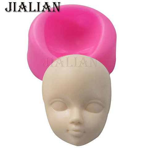 Cute girl mask Baby face chocolate silicone mold for cake decorating tools clay/rubber Sugar Chocolate Cake Decor candy T0929 ► Photo 1/4