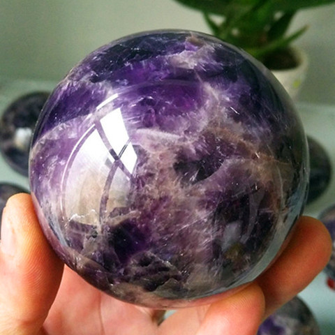 70/90mm Natural amethyst stone quartz crystal ball beautiful purple quartz healing crystals ► Photo 1/3