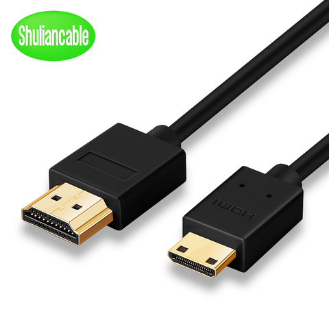 High Speed Mini HDMI to HDMI Cable 1m 1.5m 2m 3m 5m Male to Male 4K 3D 1080P for Tablet Camcorder MP4 Mini HDMI cable ► Photo 1/6