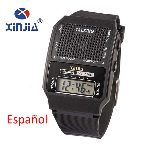 Simple Old Men and Women Talking Watch Speak Spanish Portugues Electronic Digital Sports WristWatches For The Blind People Elder ► Photo 1/5