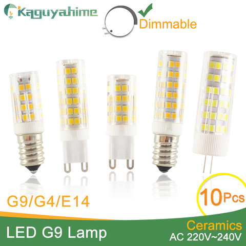 Kaguyahime 10pcs High Bright Ceramic Dimmable LED G4 G9 E14 Light Led Lamp G4 220V ACDC DC AC 12V LED Bulb G9 3W 5W 6W 7W 9W 10W ► Photo 1/6