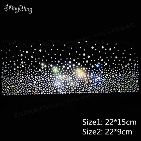 2pcs Hot Fix Rhinestones motif crystal pearl rhinestone hotfix Heat Transfer design iron on for the edge of dress scarf trousers ► Photo 1/3