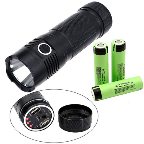 XHP70.2 XHP50.2 XPL HI L2 White light yellow light LED Tactical Flashlight USB Charge Rechargeable Torch with 3 x 18650 battery ► Photo 1/6