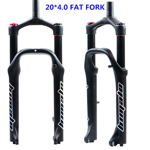 HIMALO bicycle fork MTB Moutain 20inch Bike Fat bicycle Fork Air Gas Locking Suspension Forks Aluminium Alloy For 4.0