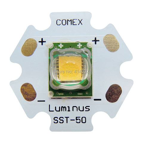 Retail 18W Luminus SST-50 SST50 20MM Copper PCB White 6500K / Warm White 3000K Led Light 1300LM For Flashlight Torch ► Photo 1/6