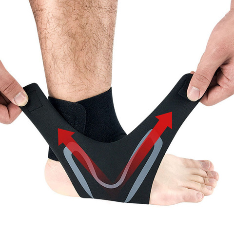 Loogdeel 1PCS Right Left Foot Ankle Protector Sports Ankle Support Elastic Ankle Brace Guard Foot Support Sports Gear ► Photo 1/6