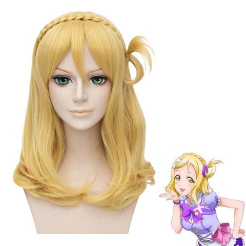 Anime LoveLive Sunshine Mari Ohara Wig Love Live Aqours Women Synthetic Hair Halloween Party Cosplay Costume Wigs + Wig Cap ► Photo 1/1