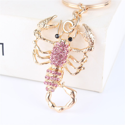 Scorpion Pendant Charm Rhinestone for Handbag Purse Key Ring Chain Carkey Gift 