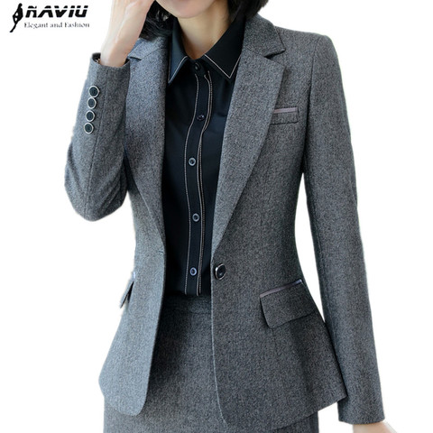 Naviu elegant and fashion women blazers and jackets for office ladies formal outer wear plus size tops ► Photo 1/1