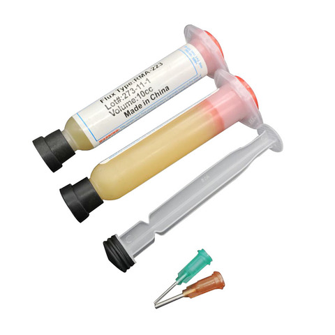 10cc RMA-223  Needle Shaped PCB PGA BGA SMD  With Flexible Tip Syringe Solder Paste Flux Grease Repair Solde 2pcs/Set ► Photo 1/6