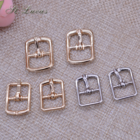 New arrived 20pcs/lot 12mm 10mm silver gold small Square alloy metal shoes bags Belt Buckles DIY Accessory Sewing scrapbooking ► Photo 1/2