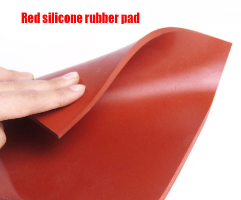 200x200mm thickness 5 8 10 mm red silicone rubber sheet plate washing machine cushion air conditioner chair bed machine feet pad ► Photo 1/1