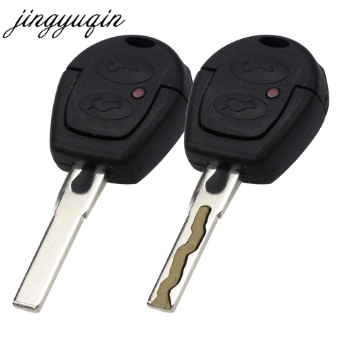 jingyuqin Remote Car Key Shell Case For VW Polo Golf Jetta Sharan Seat Leon SKODA FABIA OCTAVIA 2 Button Cut Blade Optional ► Photo 1/6