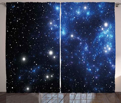 Constellation Curtains Outer Space Star Nebula Astral Cluster Astronomy Theme Galaxy Mystery Living Room Bedroom Window Drapes ► Photo 1/4